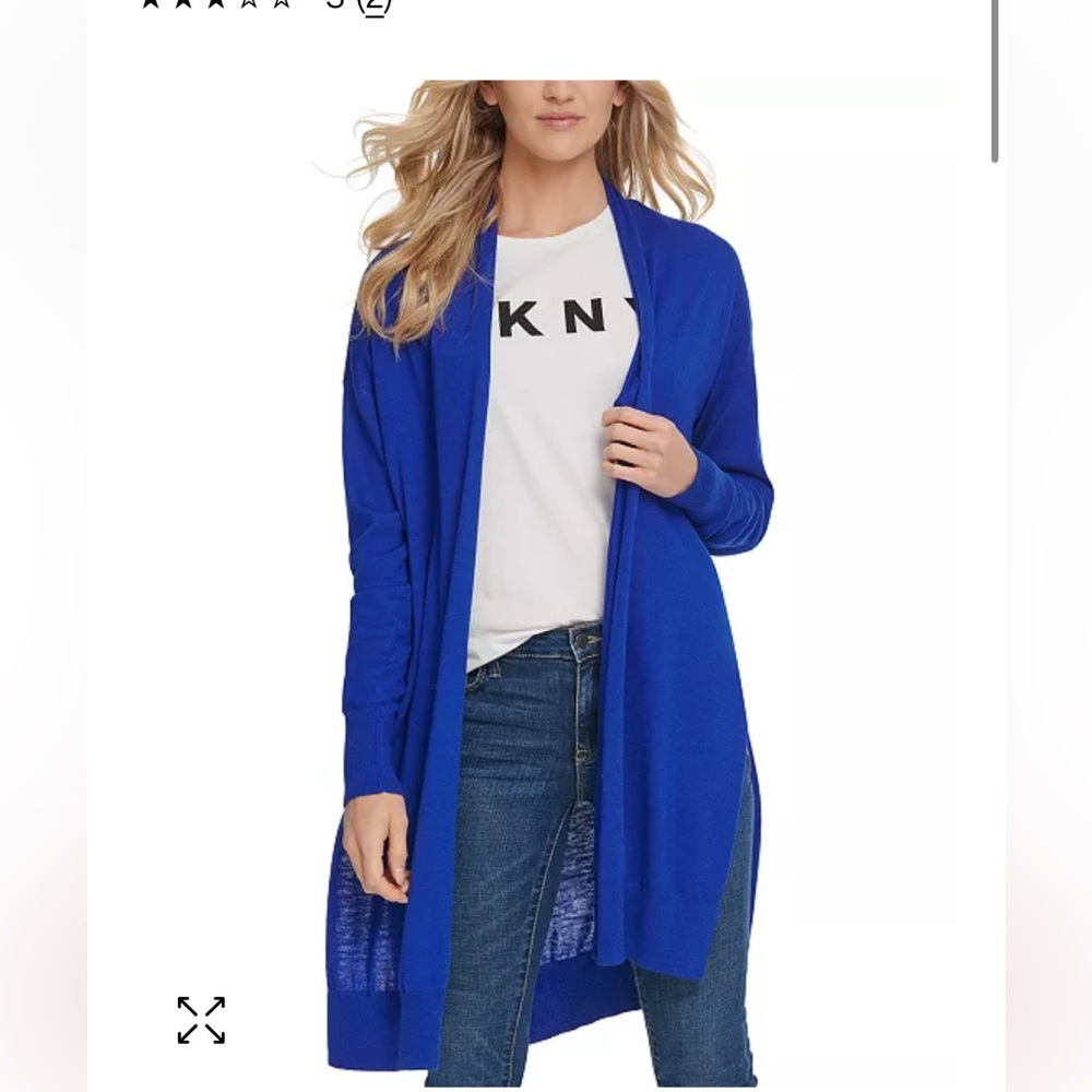 DKNY Beautiful blue long cardigan